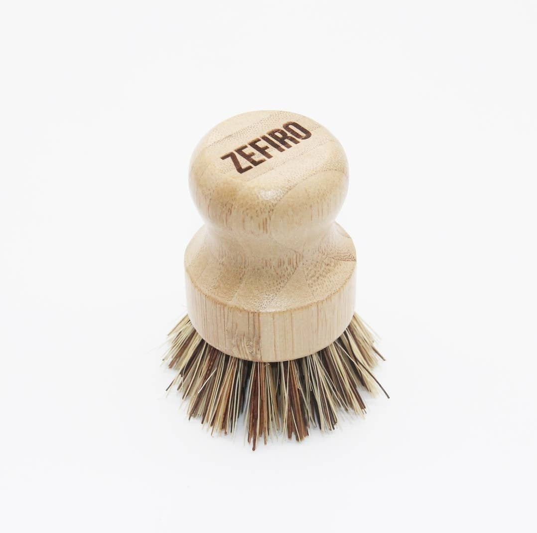 Bamboo pot scrubber